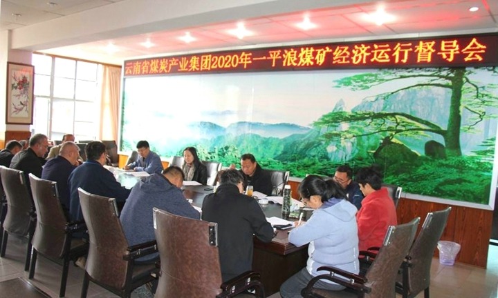 集团财政总监莫晓丹一行到一平浪煤矿进行经济运行情况督导查抄