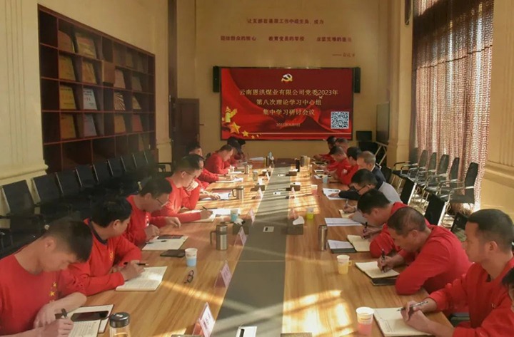 【聚焦云煤】云煤（不朽情缘）集团党委委员、纪委书记翁立志一行到恩洪煤业公司列席领导2023年第八次党委理论进建中心组集中进建钻研会
