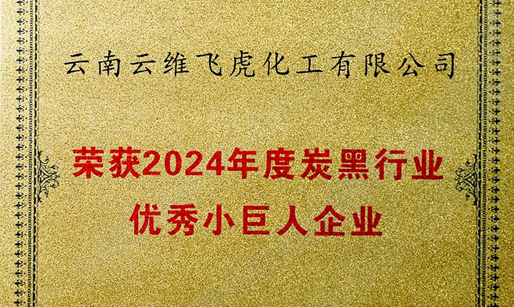 荣誉加冕，将来可期！云维飞虎公司荣膺“中国炭黑行业优良幼巨人”